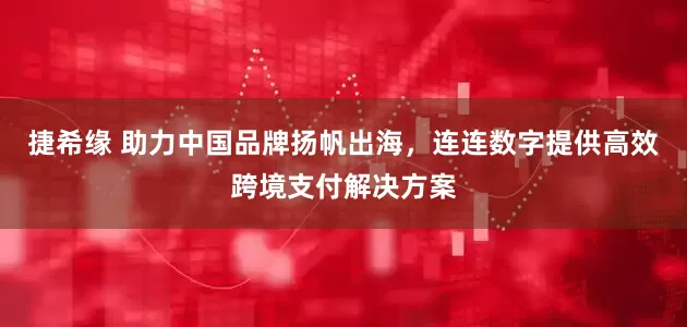 捷希缘 助力中国品牌扬帆出海，连连数字提供高效跨境支付解决方案