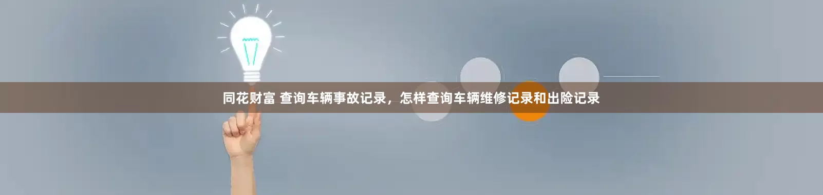 同花财富 查询车辆事故记录，怎样查询车辆维修记录和出险记录